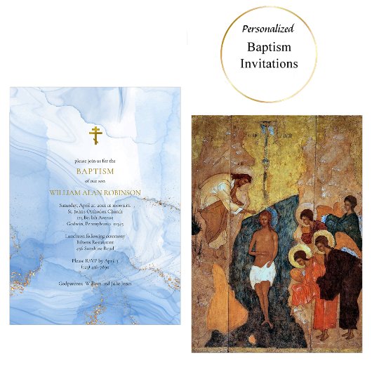 永遠の生命の春正教キリスト教バプテスマ 招待状