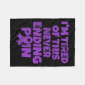 永遠の痛みに疲れた戦士グランジ フリースブランケット (正面(横))