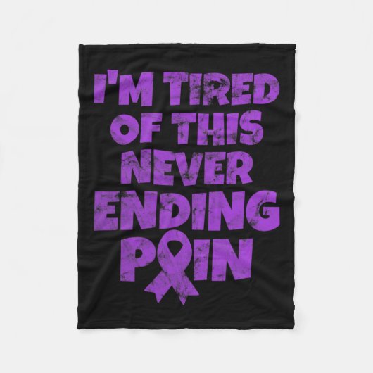 永遠の痛みに疲れた戦士グランジ フリースブランケット (正面)
