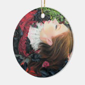 永遠の眠りとおとぎ話ダークプリンセスオーナメント セラミックオーナメント (左)