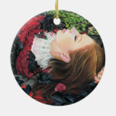 永遠の眠りとおとぎ話ダークプリンセスオーナメント セラミックオーナメント (裏面)