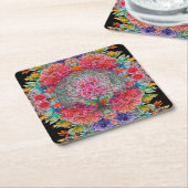 永遠の知識の木 スクエアペーパーコースター (アングル)