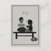 永遠の石のカップル結婚ボホズ エンクロージャーカード (裏面)