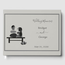 永遠の石のカップル結婚ボホズ ゲストブック