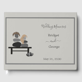 永遠の石のカップル結婚ボホズ ゲストブック