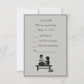 永遠の石のカップル結婚ボホズ 出欠カード (正面)