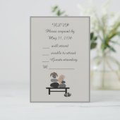 永遠の石のカップル結婚ボホズ 出欠カード (スタンド正面)