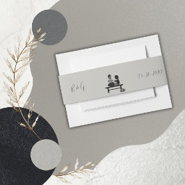 永遠の石のカップル結婚ボホズ 招待状ベリーバンド