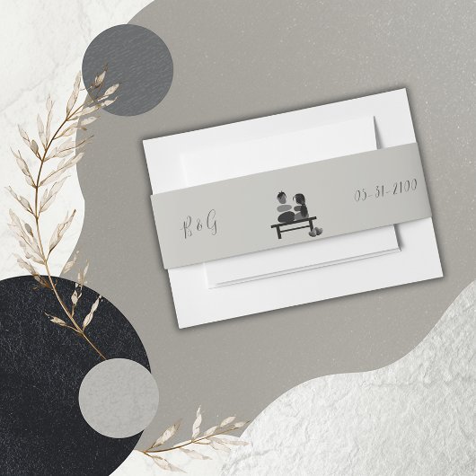 永遠の石のカップル結婚ボホズ 招待状ベリーバンド