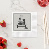 永遠の石のカップル結婚ボホズ 縁ありカクテルナプキン (インサイチュ)