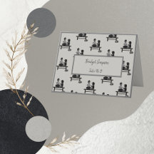 永遠の石カップルBohoゲスト座席カード