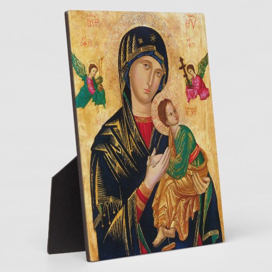 永遠の私たちのレディ救済ヴァージンメアリーアイコンロシア フォトプラーク (側面)