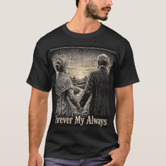 永遠の私のいつも ヴィンテージの木版画 エングレーヴィング Tシャツ