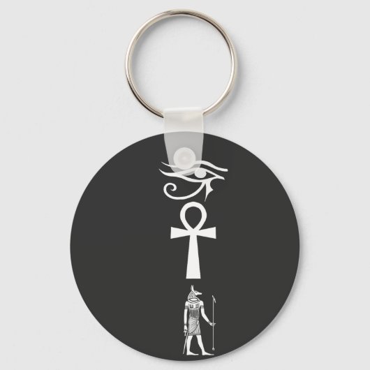 永遠の精神:ブラックスティーのエジプトはっきりしたのシンボル キーホルダー (正面)