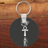 永遠の精神:ブラックスティーのエジプトはっきりしたのシンボル キーホルダー (正面)