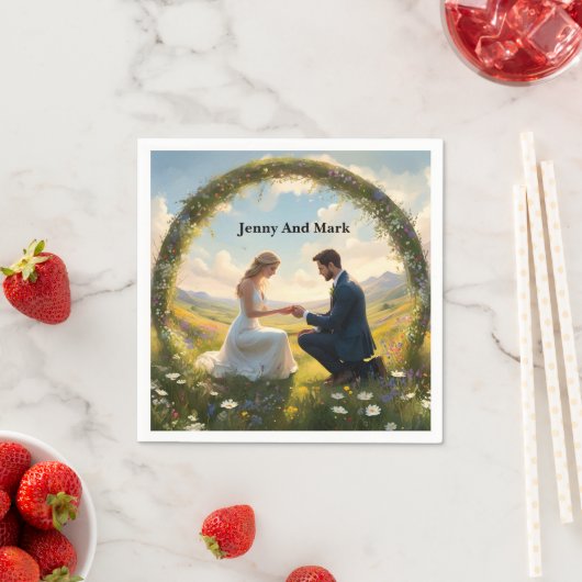 永遠の約束:婚約 スタンダードカクテルナプキン (インサイチュ)