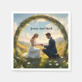 永遠の約束:婚約 スタンダードカクテルナプキン (正面)