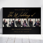 永遠の絆エレガント:ブラック&金ゴールド結婚ズ・ウェルカム ポスター