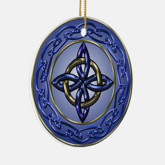永遠の結び目の木のオーナメントの円 セラミックオーナメント (右)