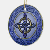 永遠の結び目の木のオーナメントの円 セラミックオーナメント (左)