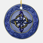 永遠の結び目の木のオーナメントの円 セラミックオーナメント (裏面)