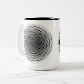 永遠の緩和曲線の神聖ジオメトリ ツートーンマグカップ (正面左)