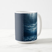 永遠の美しさ - 深い海の美意識の引用 コーヒーマグカップ (正面右)