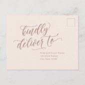 永遠の至福編集可能カラーRSVP返信カード ポストカード (裏面)