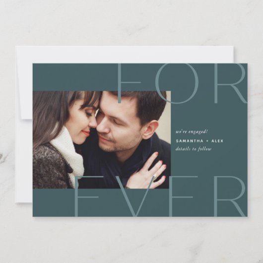 永遠の色調オーバーレイ |フォト婚約 案内状 (正面)