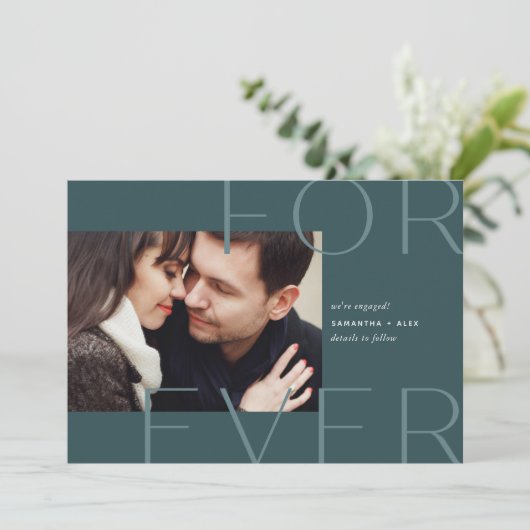 永遠の色調オーバーレイ |フォト婚約 案内状 (スタンド正面)