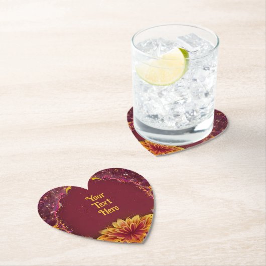 『永遠の花と愛のお祝い』結婚ズ ペーパーコースター (インサイチュ)