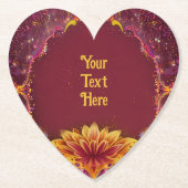 『永遠の花と愛のお祝い』結婚ズ ペーパーコースター (正面)