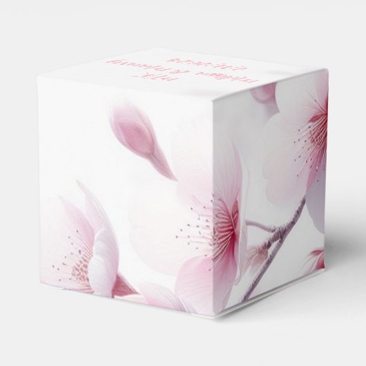 永遠の花の結婚式の引き出物ボックス フェイバーボックス (裏面サイド)