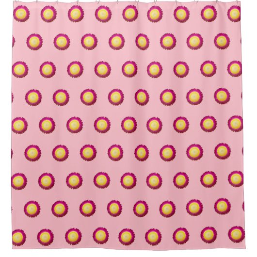 永遠の花の継ぎ目のないパターン シャワーカーテン (正面)