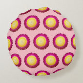 永遠の花の継ぎ目のないパターン ラウンドクッション (裏面)