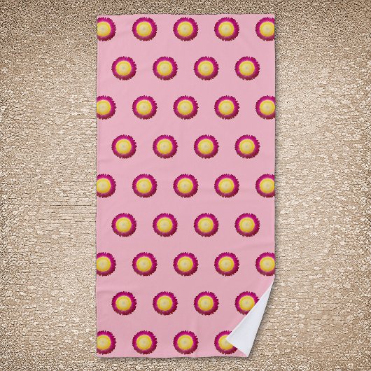 永遠の花の継ぎ目のない模様をビーチタオル ビーチタオル