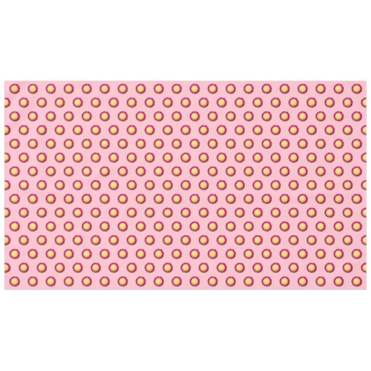 永遠の花の継ぎ目の模様（ピンク） テーブルクロス (正面(横))