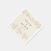 永遠の花モノグラム結婚ズ スタンダードカクテルナプキン (角)