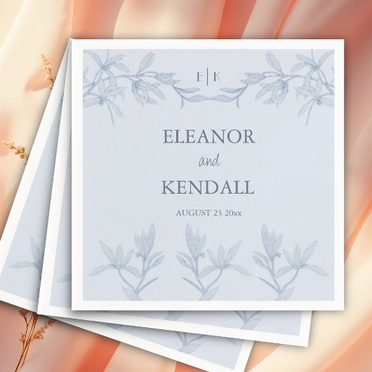 永遠の花モノグラム結婚ズ スタンダードカクテルナプキン