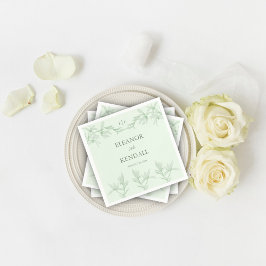 永遠の花モノグラム結婚ズ スタンダードカクテルナプキン