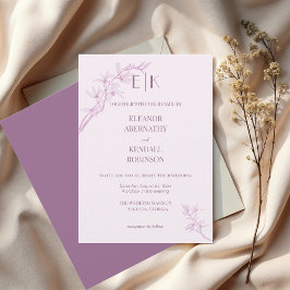 永遠の花モノグラム結婚ズ 招待状