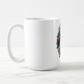 永遠の花咲く愛の絡み合うハートTシャツ コーヒーマグカップ (左)