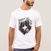 永遠の花咲く抱擁Tシャツ | 華麗なカップルデザイン Tシャツ (正面)