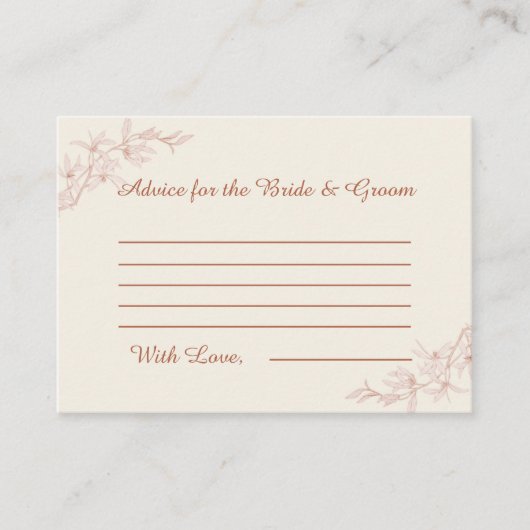 永遠の花結婚のアドバイス エンクロージャーカード (正面)