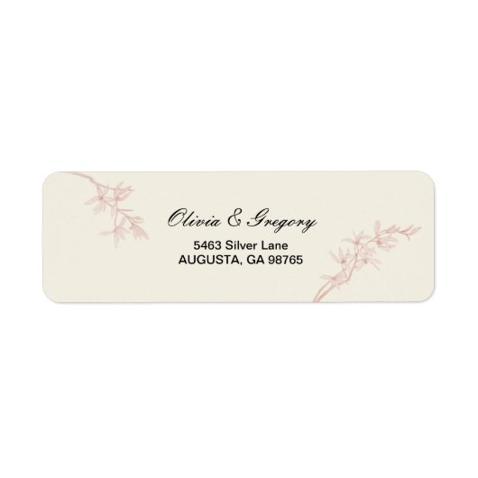 永遠の花結婚の差出人住所 ラベル (正面)