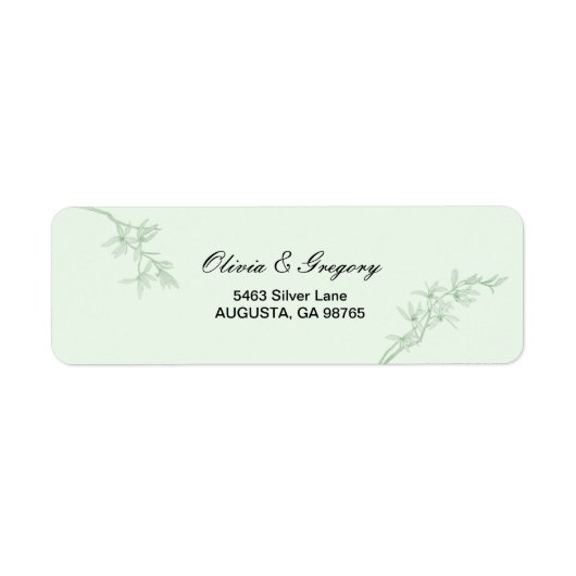 永遠の花結婚の差出人住所 ラベル (正面)