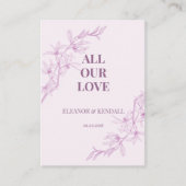 永遠の花結婚の感謝 エンクロージャーカード (正面)