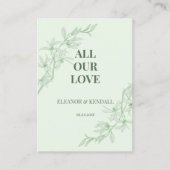 永遠の花結婚の感謝 エンクロージャーカード (正面)