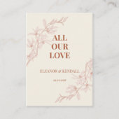 永遠の花結婚の感謝 エンクロージャーカード (正面)