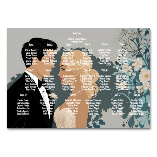 永遠の花:愛のお祝い結婚» テーブルナンバー (正面)